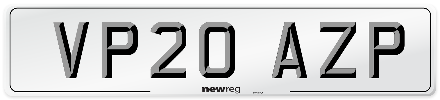 VP20 AZP Number Plate from New Reg